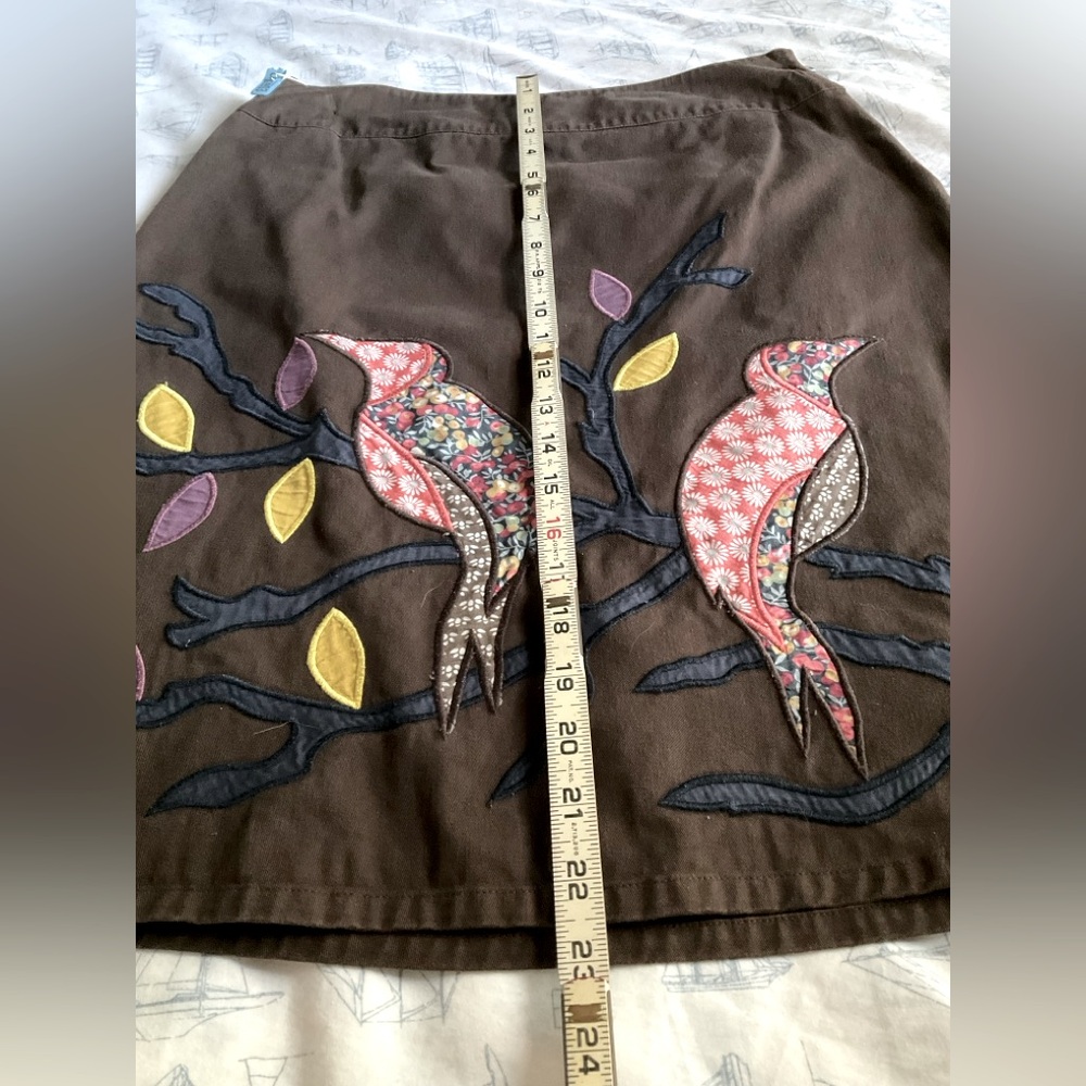 BODEN Skirt w/Birds, Side zip - Picture 10 of 11